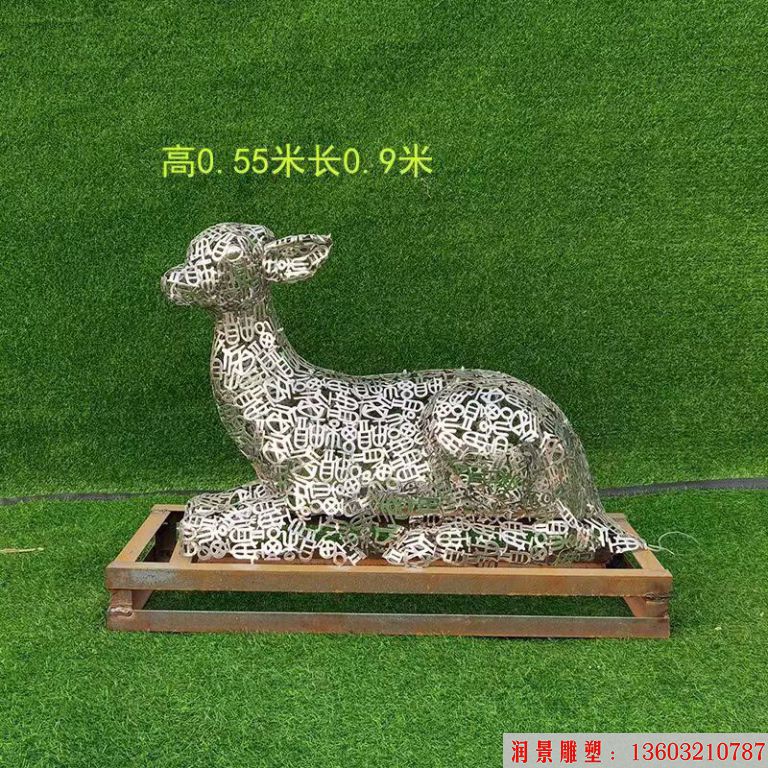 不锈钢各种姿态小鹿雕塑 景观小鹿雕塑 不锈钢各种姿态小鹿雕塑 景观小鹿雕塑